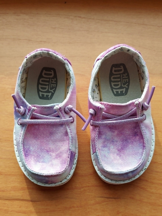 Hey Dude Other - Hey Dude Kids Lavender Pink Tie-Dye Slip-On Sneakers